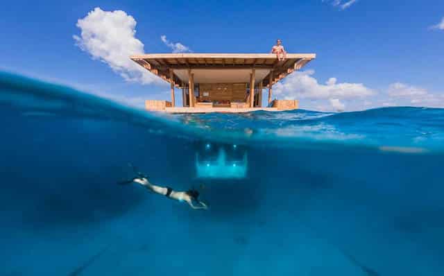 underwater hotel room